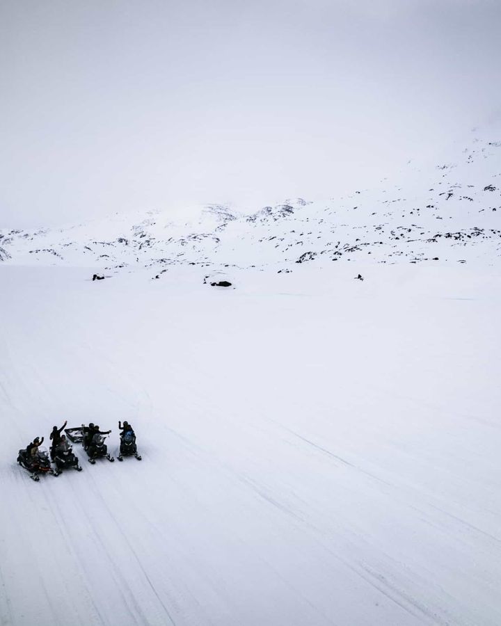 Winter transfer across the frozen landscape