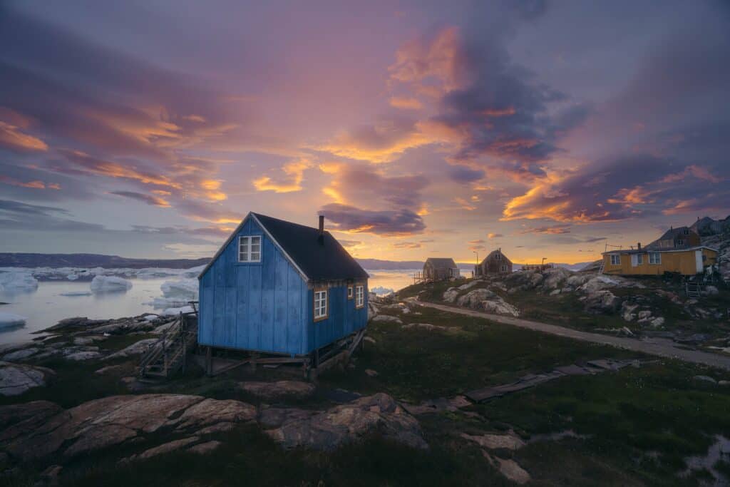 Sunset at Tiilerilaaq